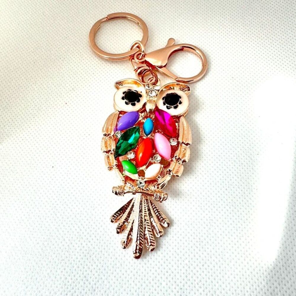 Large Owl bag Charm Keychain